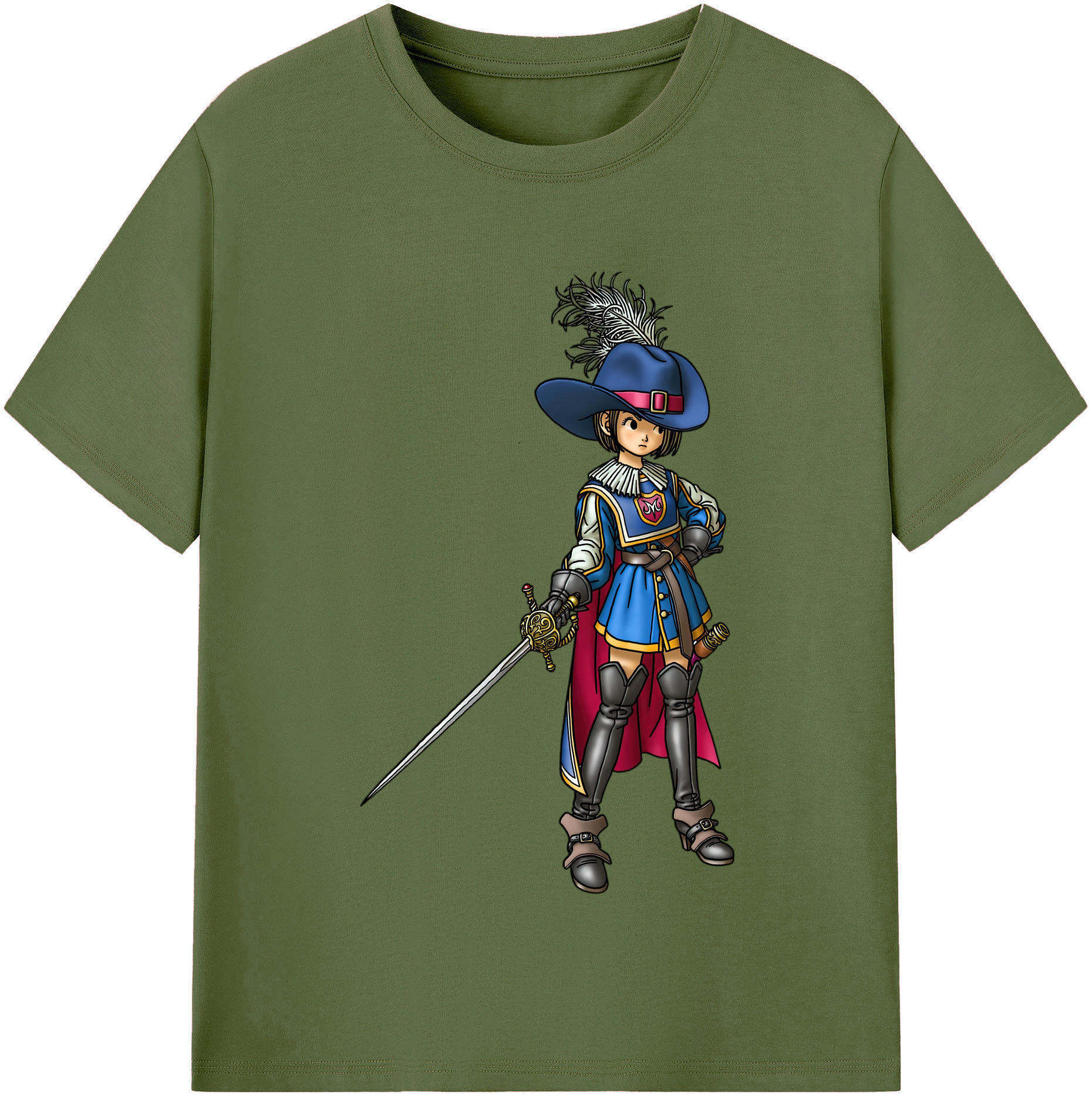 （画像用） ドラゴンクエスト Doragon Kuesuto Dragon Quest 綿100％半袖Tシャツ（フロントプリント）